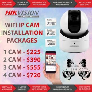 hikvision wifi ip cam installation package